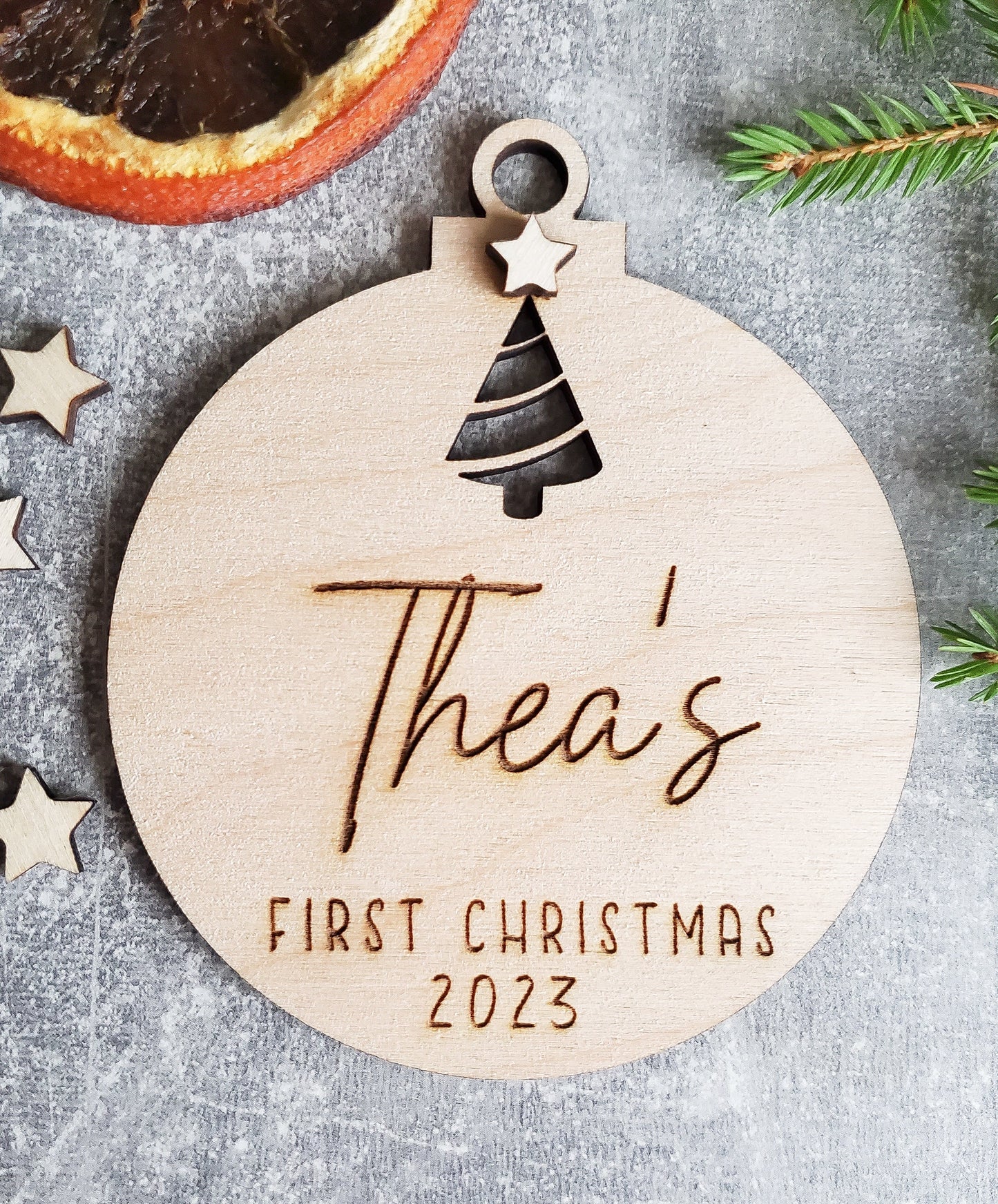 Personalised Christmas ornament | Christmas bauble with a name | My First Christmas | Christmas ornament for a baby | baby's first Christmas