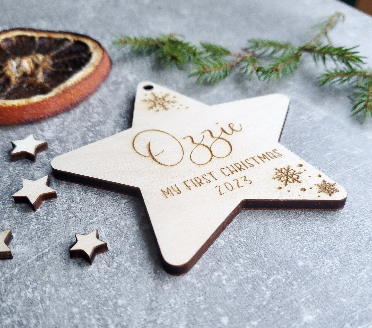 Personalised Christmas ornament | Christmas bauble with a name | My First Christmas | Christmas ornament for a baby | baby's first Christmas