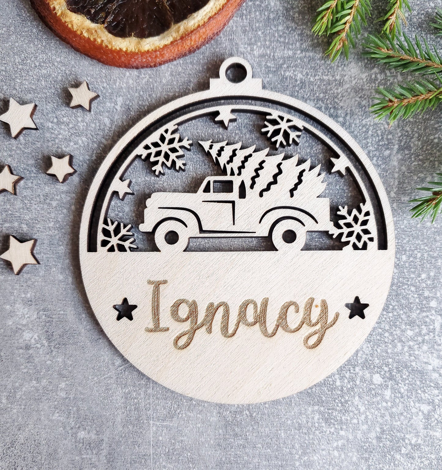 Personalised Christmas tree ornament | Engraved Christmas bauble | wooden name Christmas ornament | Personalised Christmas decoration