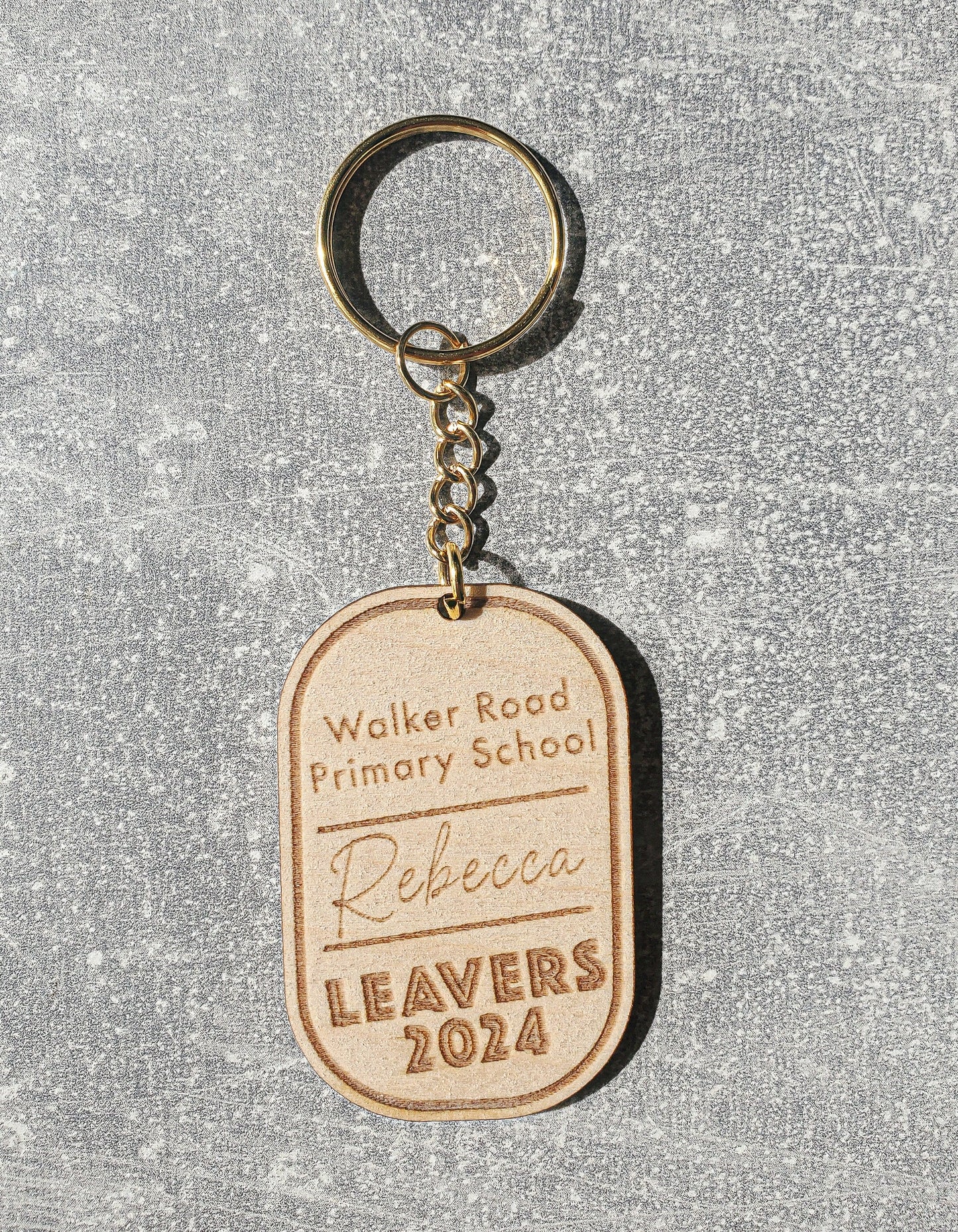 School Leaver Keyring |  Gift Teacher Pupil Student | Personalised Wooden Keychain | Graduation Gift | Leavers 2025 | Class of 2025