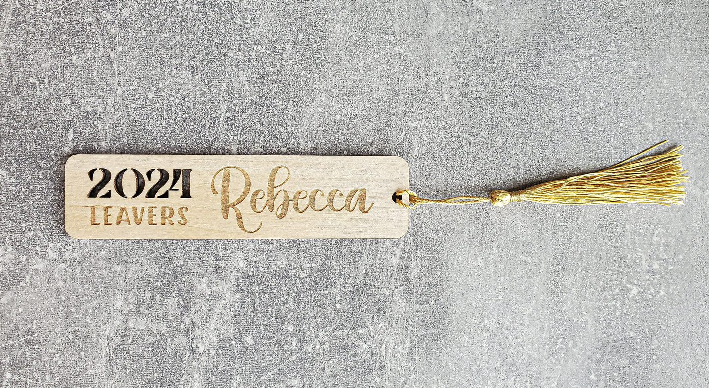 School Leaver Personalised Bookmark | Gift Teacher Pupil Student | Wooden Bookmark | Graduation Gift | Leavers 2025 | Class of 2025