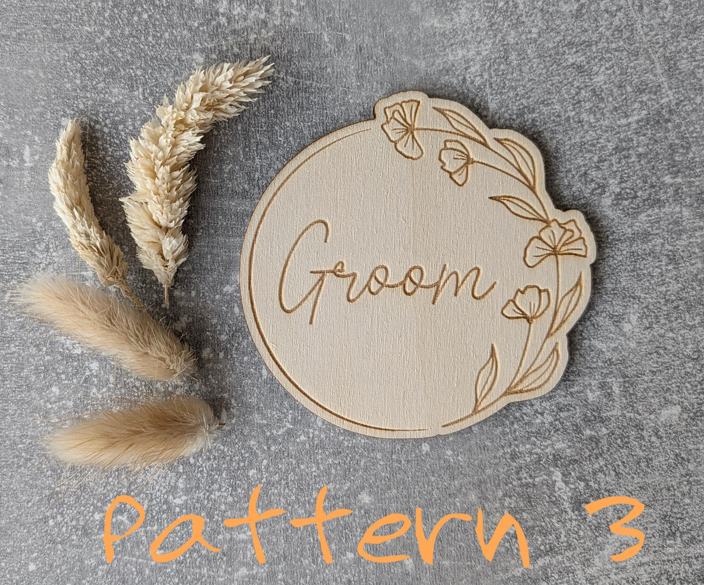 Wedding favors | Wedding place settings | Wedding coasters | Boho rustic botanical themed reception party | table settings
