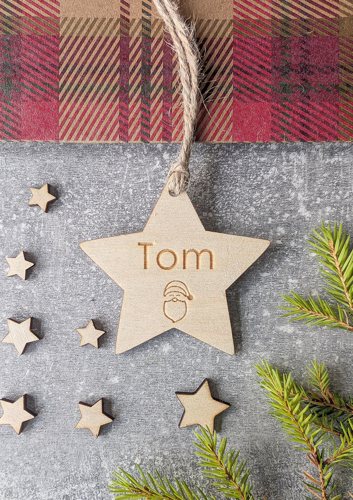 Personalised Christmas gift tag Wooden Name Tags for Christmas Present