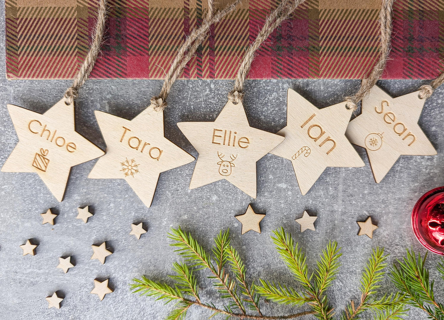 Personalised Christmas gift tag Wooden Name Tags for Christmas Present