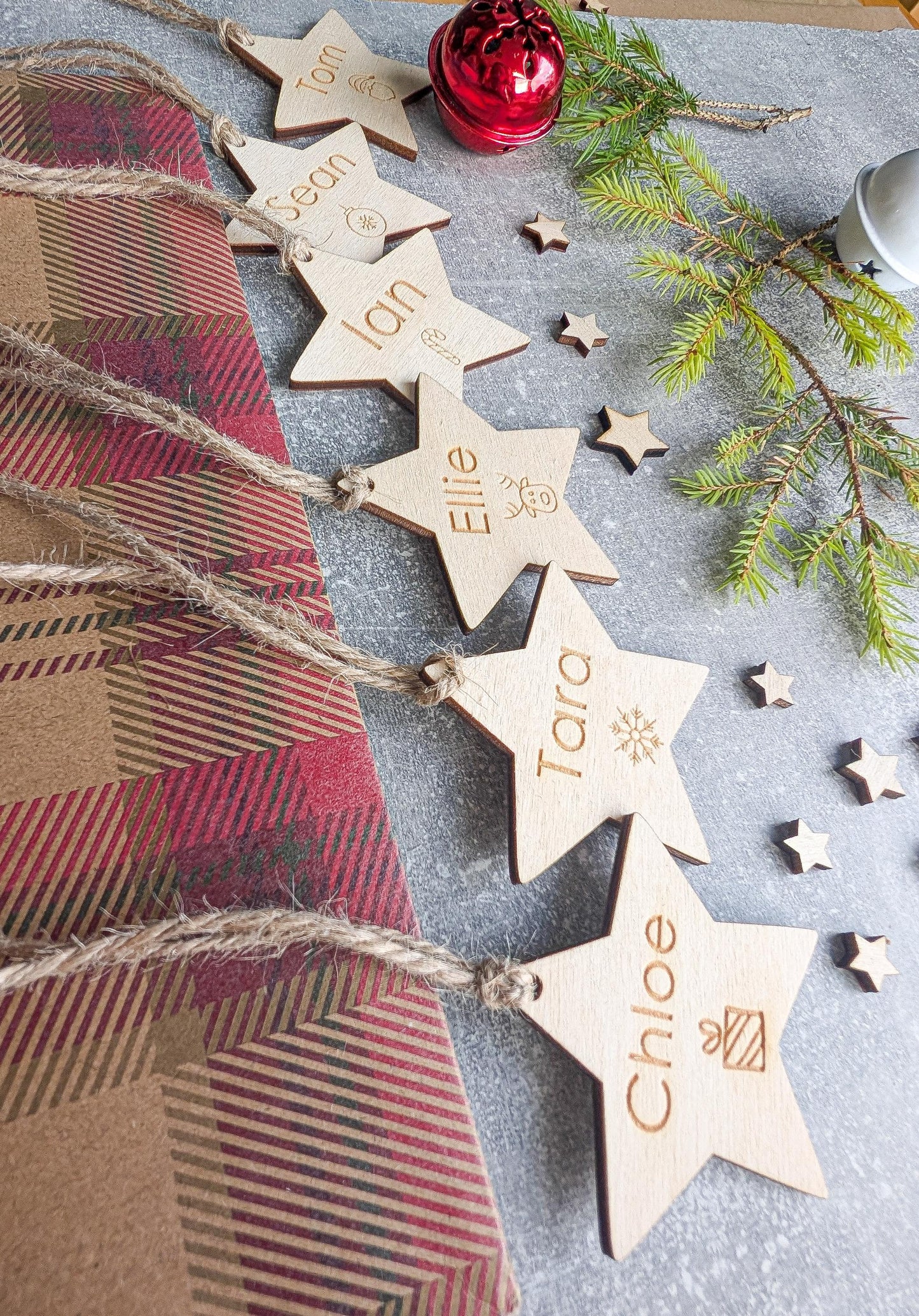 Personalised Christmas gift tag Wooden Name Tags for Christmas Present