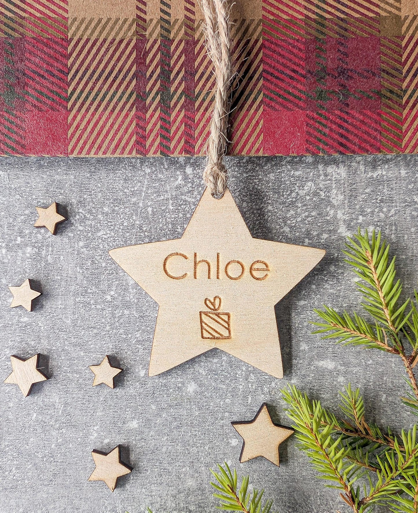 Personalised Christmas gift tag Wooden Name Tags for Christmas Present
