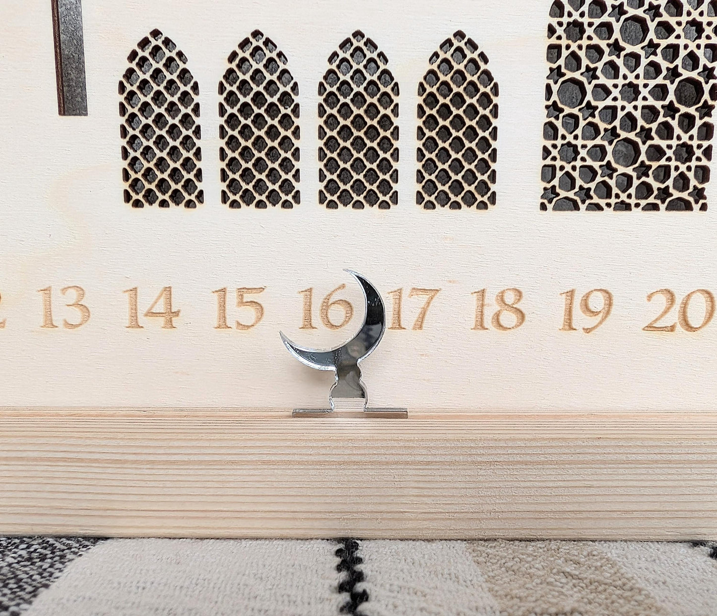 Personalised Wooden Ramadan Calendar | Eid Countdown | Ramadan Decor | Eid Gift | Eid Celebration | Eid Mubarak Table Stand Decoration