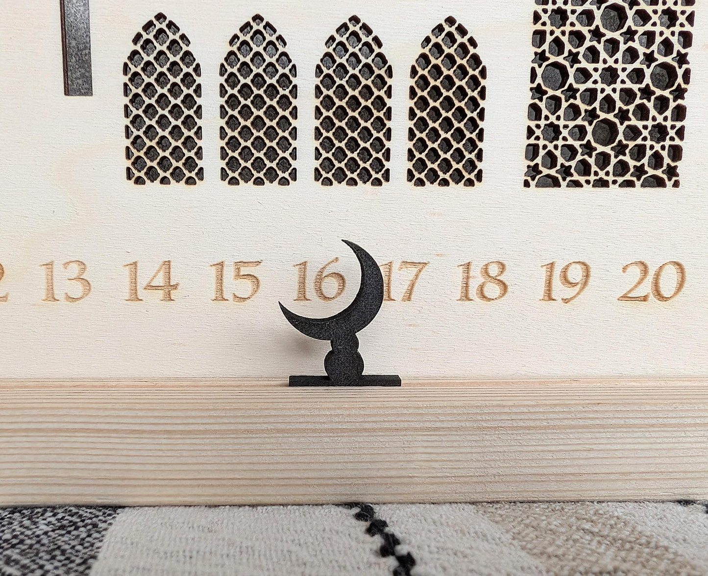 Wooden Ramadan Calendar: Eid Countdown Table Decoration