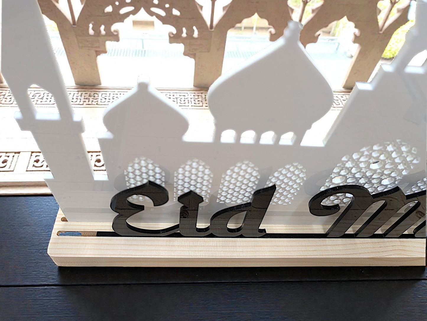 Eid Mubarak Table Decoration, Recycled Acrylic