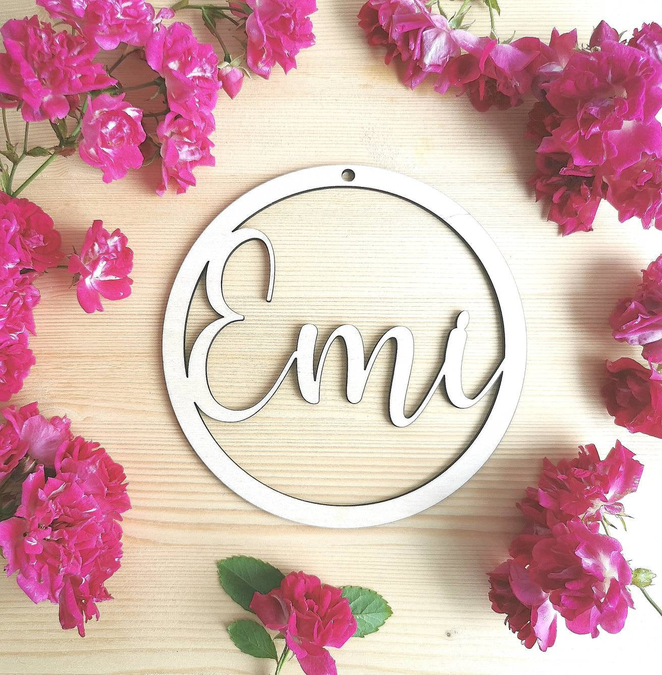 Personalised wooden name hoop | name circle | baby shower | kids nursery | personalised birthday gift