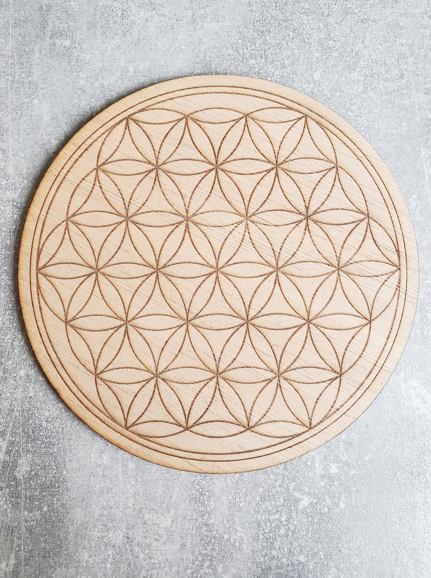 Flower of Life wooden board | Sacred Geometry | Crystal Grid | Personalised Crystal Board | Crystal Grid Template