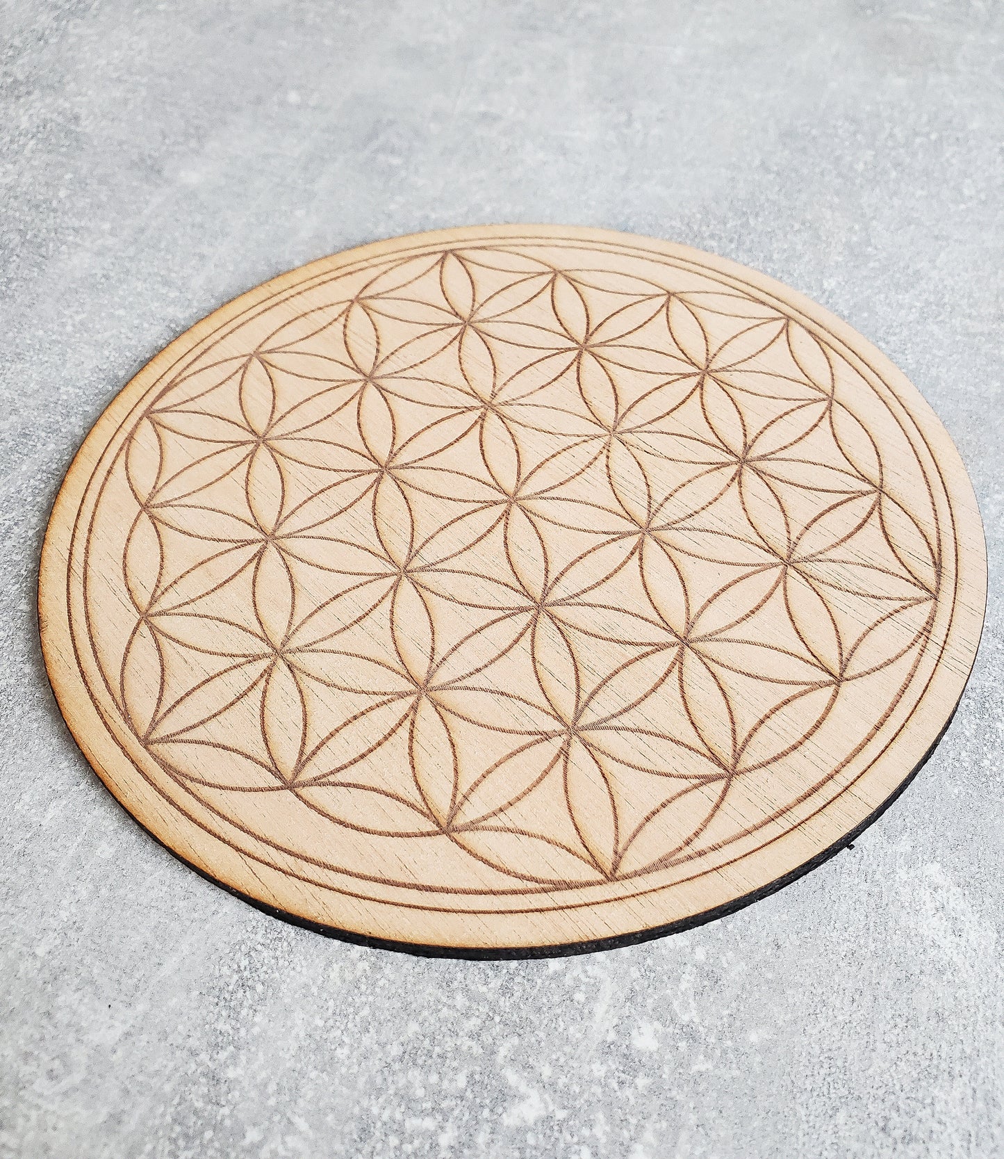 Flower of Life wooden board | Sacred Geometry | Crystal Grid | Personalised Crystal Board | Crystal Grid Template