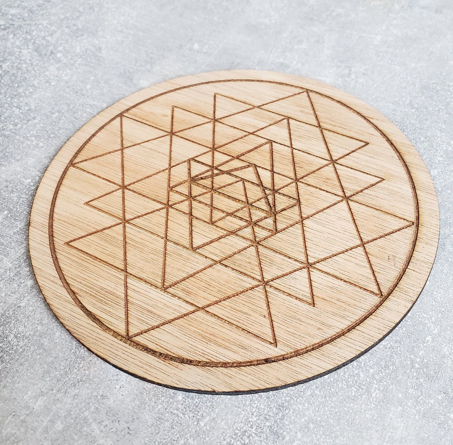 Sri Yantra wooden board | Sacred Geometry | Crystal Grid | Personalised Crystal Board | Crystal Grid Template | Shri Yantra