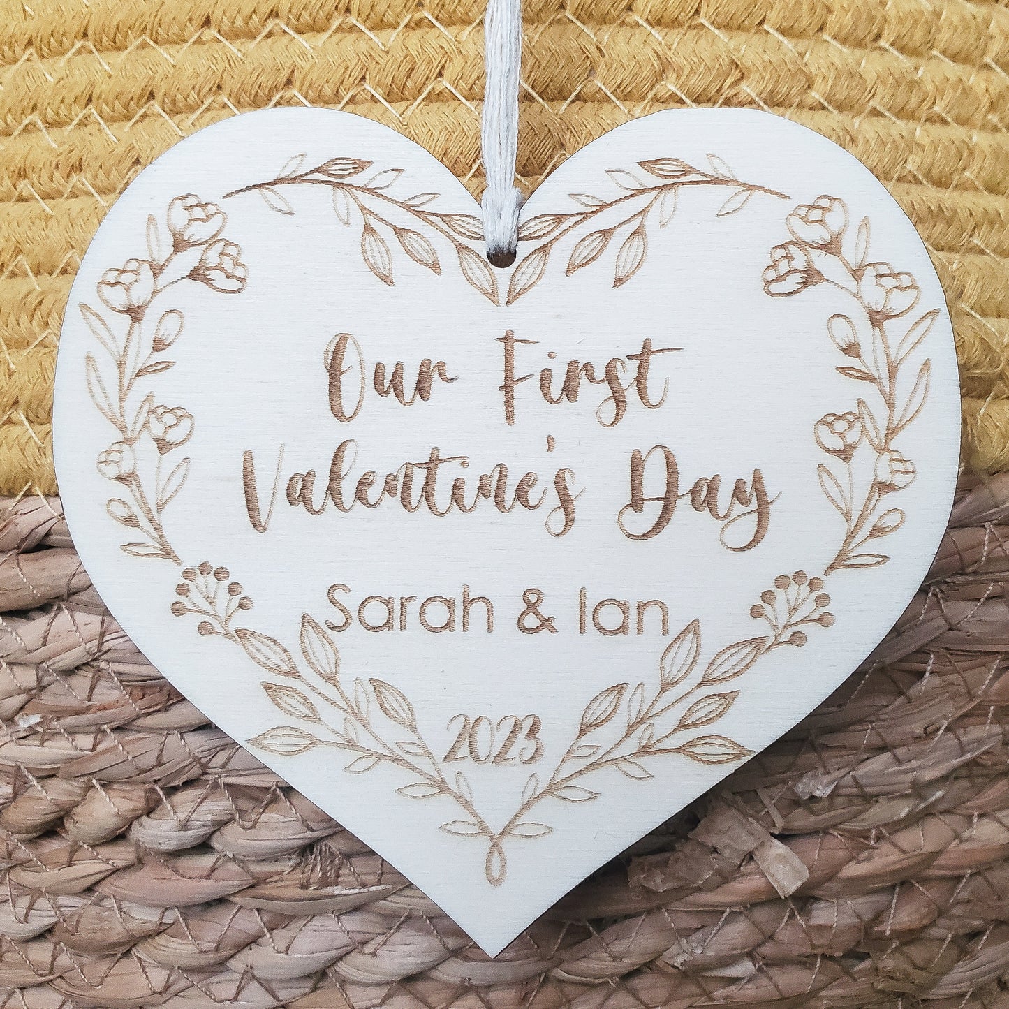Personalised Valentine's Day plaque for a new couple | First Valentine's as Mr and Mrs | Our First Valentine's Day together