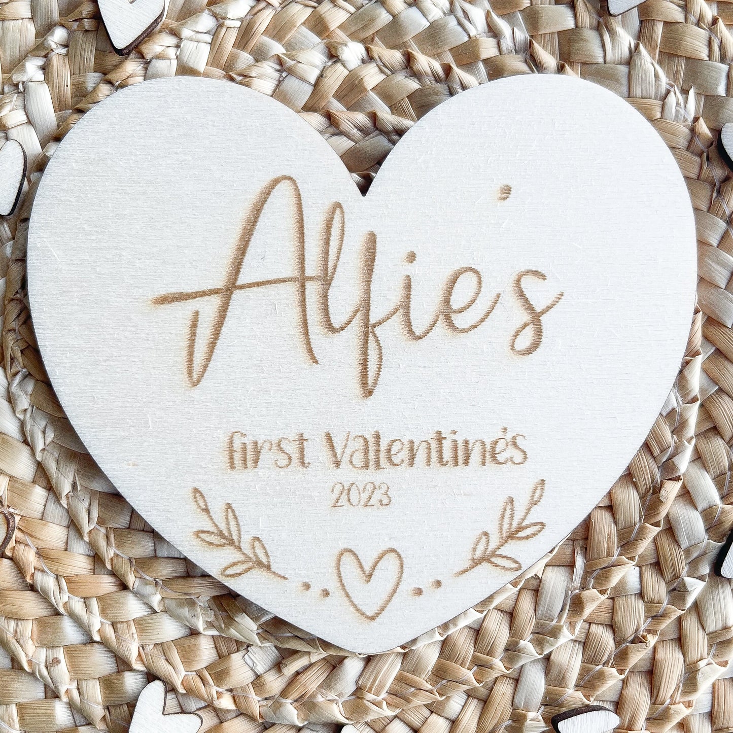 Our first Valentine's day together plaque | wooden couple heart | laser engraved | personalised 1st Valentines