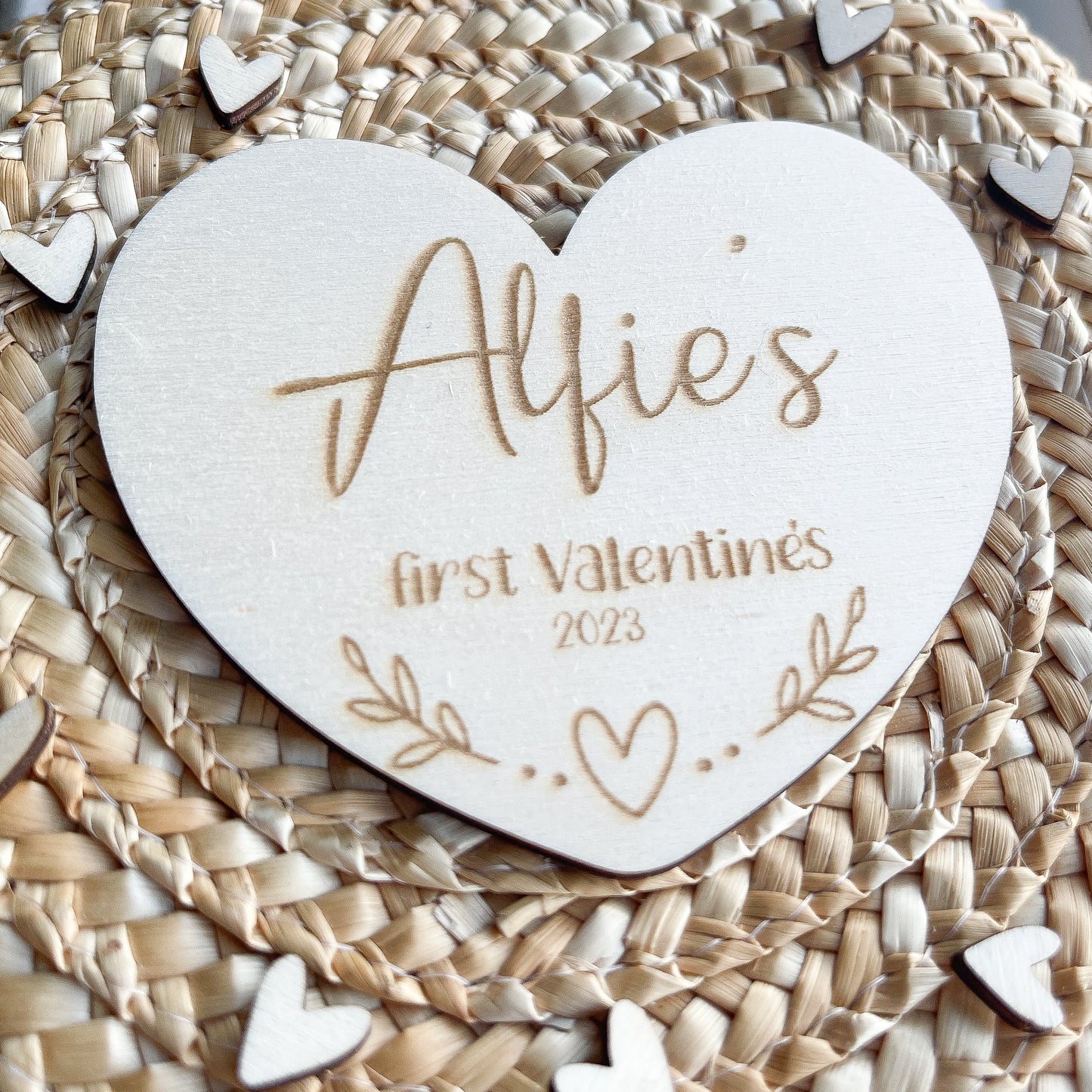 Our first Valentine's day together plaque | wooden couple heart | laser engraved | personalised 1st Valentines