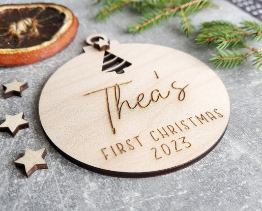 Personalised Christmas ornament | Christmas bauble with a name | My First Christmas | Christmas ornament for a baby | baby's first Christmas