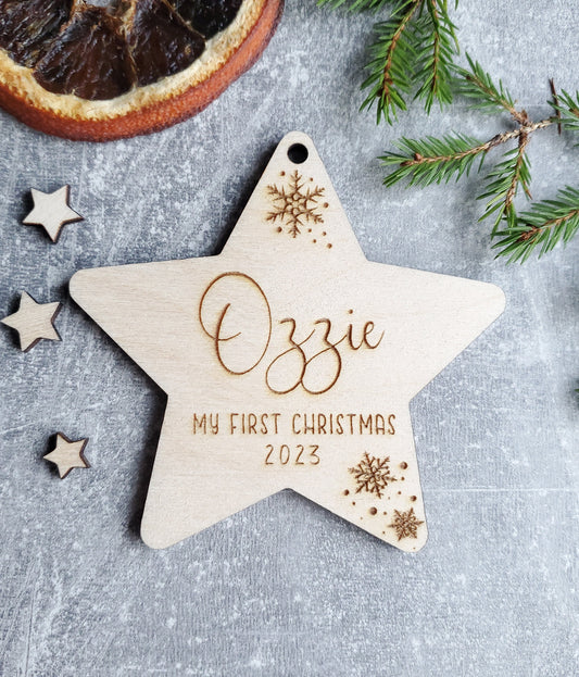 Personalised Christmas ornament | Christmas bauble with a name | My First Christmas | Christmas ornament for a baby | baby's first Christmas