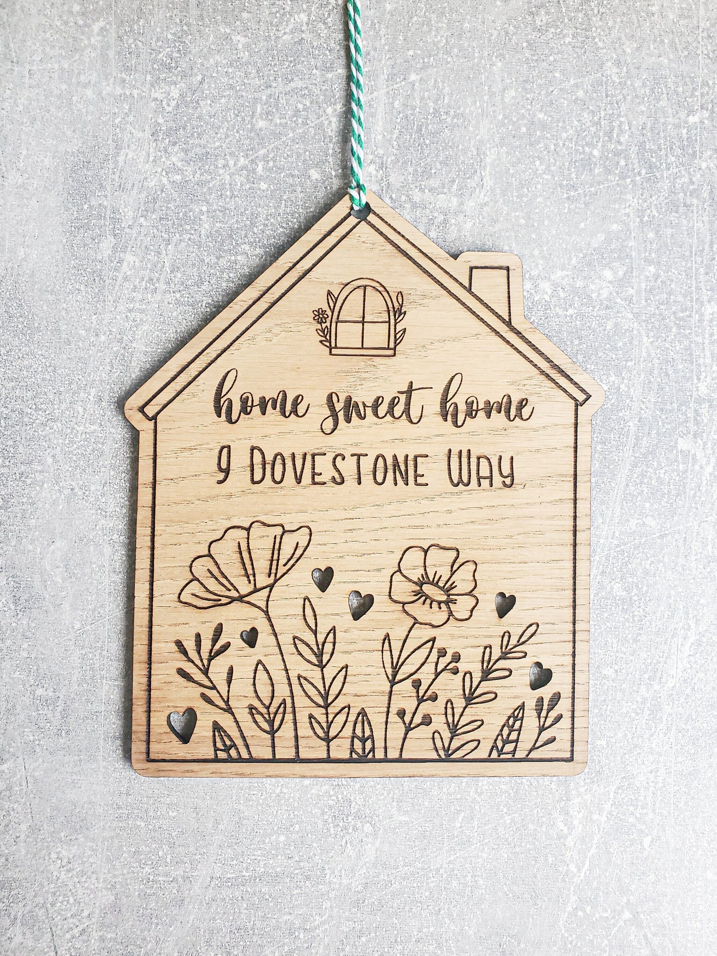 Personalised Home Sweet Home plaque sign | Boho sign | Entryway sign | Welcome sign | Farmhouse style | Personalised Street Sign