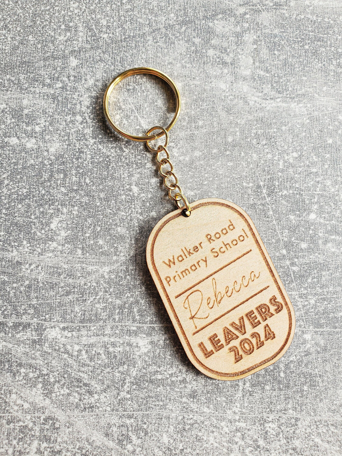 School Leaver Keyring |  Gift Teacher Pupil Student | Personalised Wooden Keychain | Graduation Gift | Leavers 2025 | Class of 2025