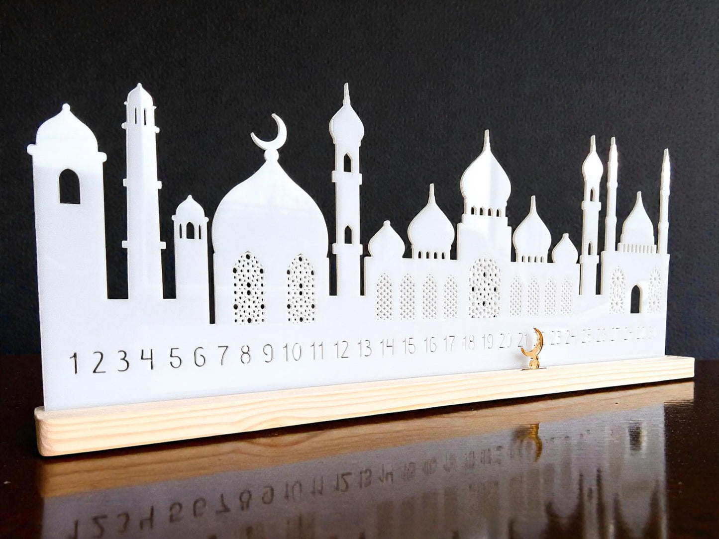 Ramadan Calendar: Eid Countdown Table Decoration, Recycled Acrylic