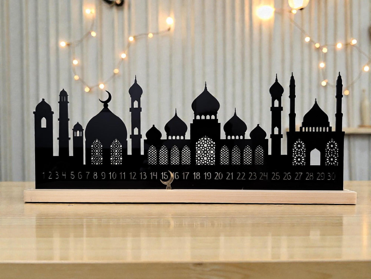 Ramadan Calendar: Eid Countdown Table Decoration, Recycled Acrylic