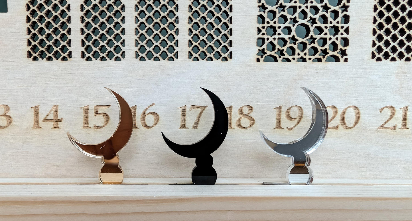 Wooden Ramadan Calendar: Eid Countdown Table Decoration