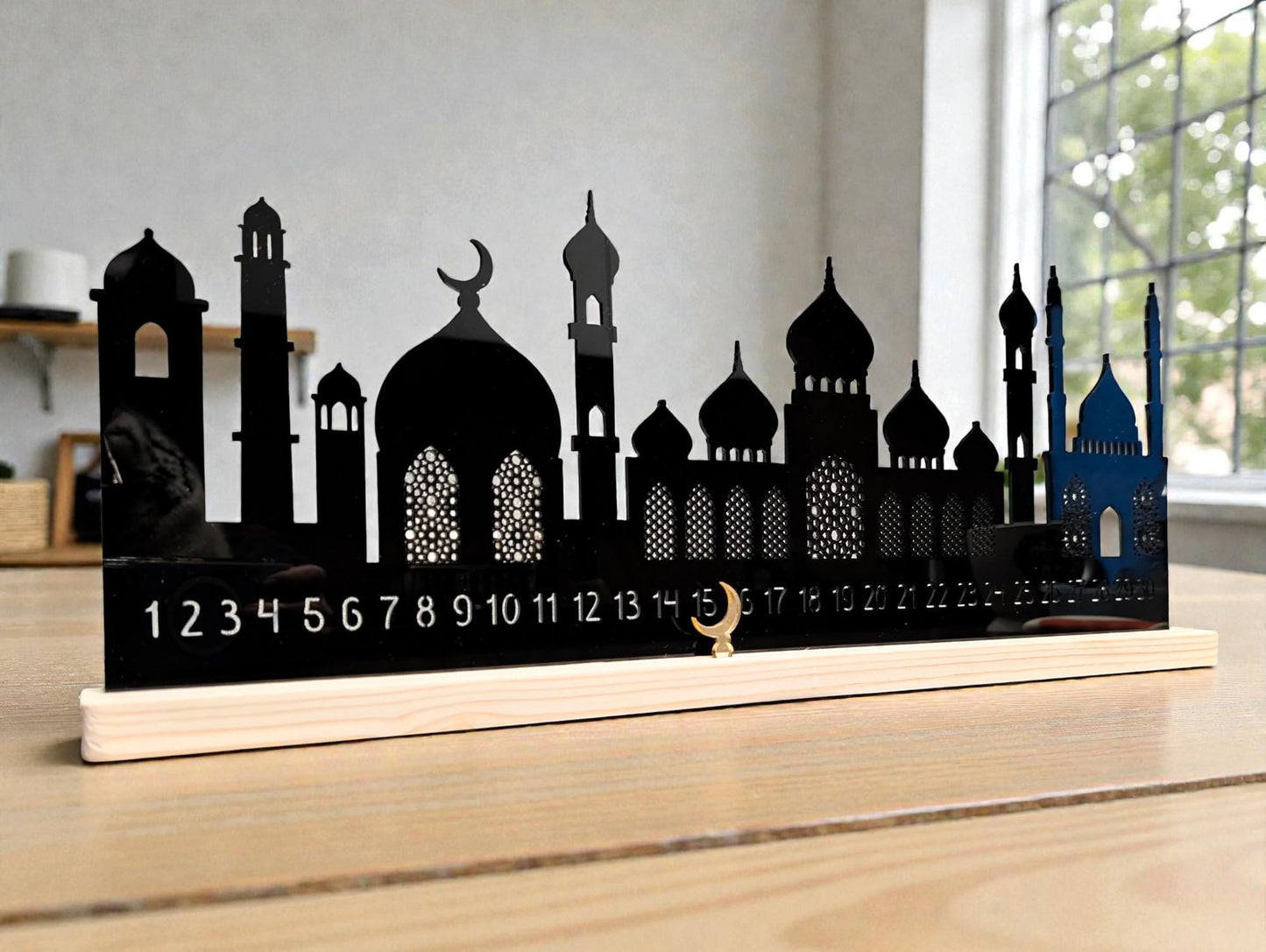 Ramadan Calendar: Eid Countdown Table Decoration, Recycled Acrylic