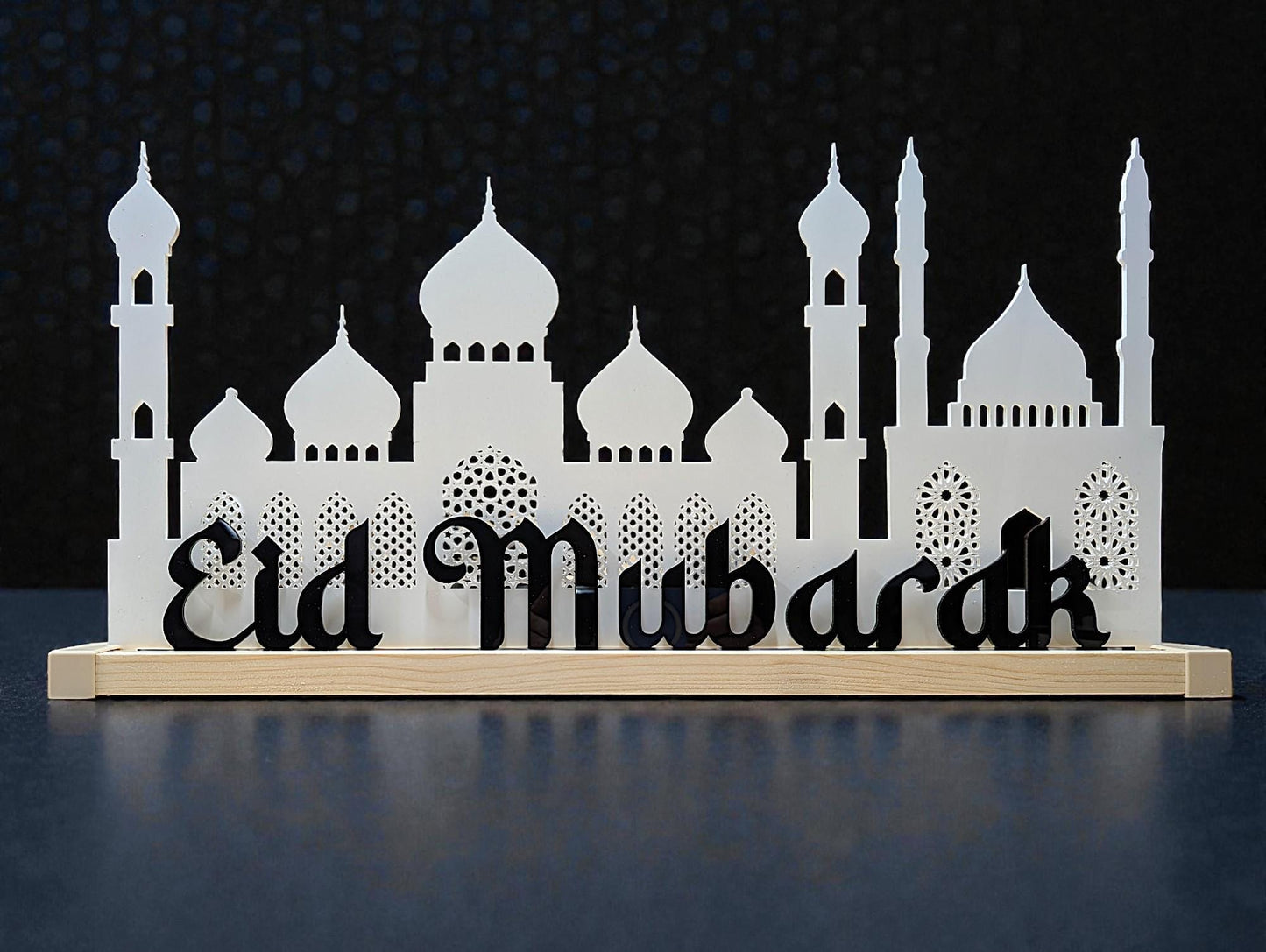 Eid decoration with LED light | Eid Decor | Ramadan Lamp | Eid Gift | Eid Celebration |Eid Table Stand Decoration Freestanding