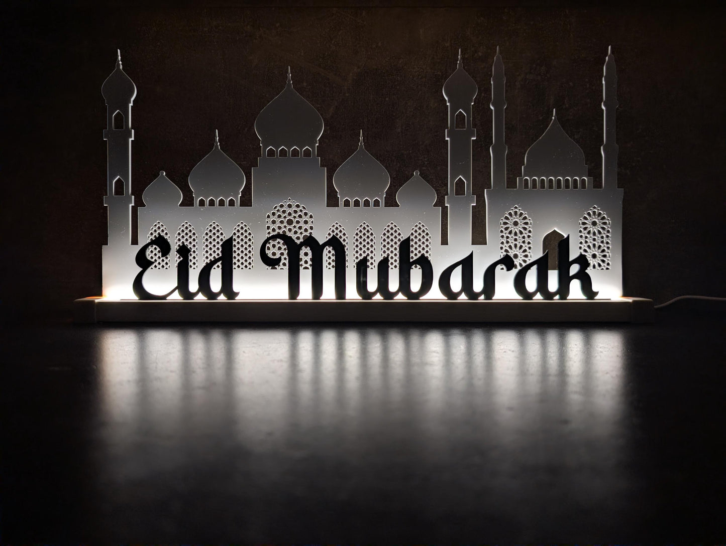 Eid decoration with LED light | Eid Decor | Ramadan Lamp | Eid Gift | Eid Celebration |Eid Table Stand Decoration Freestanding