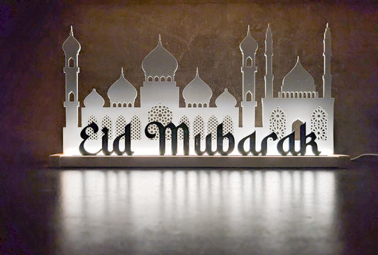 Eid decoration with LED light | Eid Decor | Ramadan Lamp | Eid Gift | Eid Celebration |Eid Table Stand Decoration Freestanding