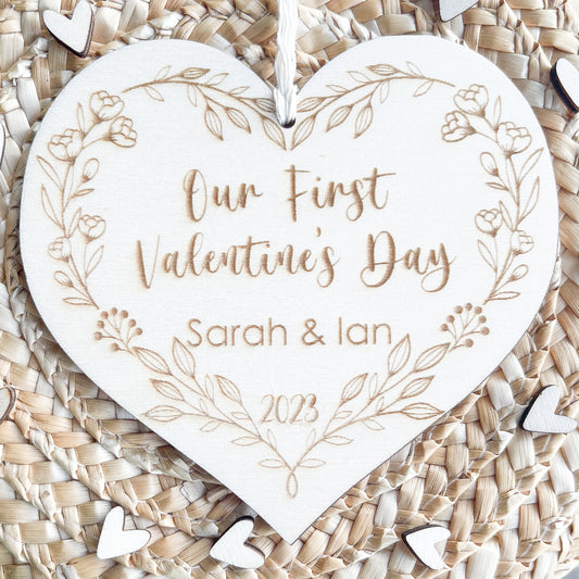 Personalised Valentine's Day plaque for a new couple | First Valentine's as Mr and Mrs | Our First Valentine's Day together