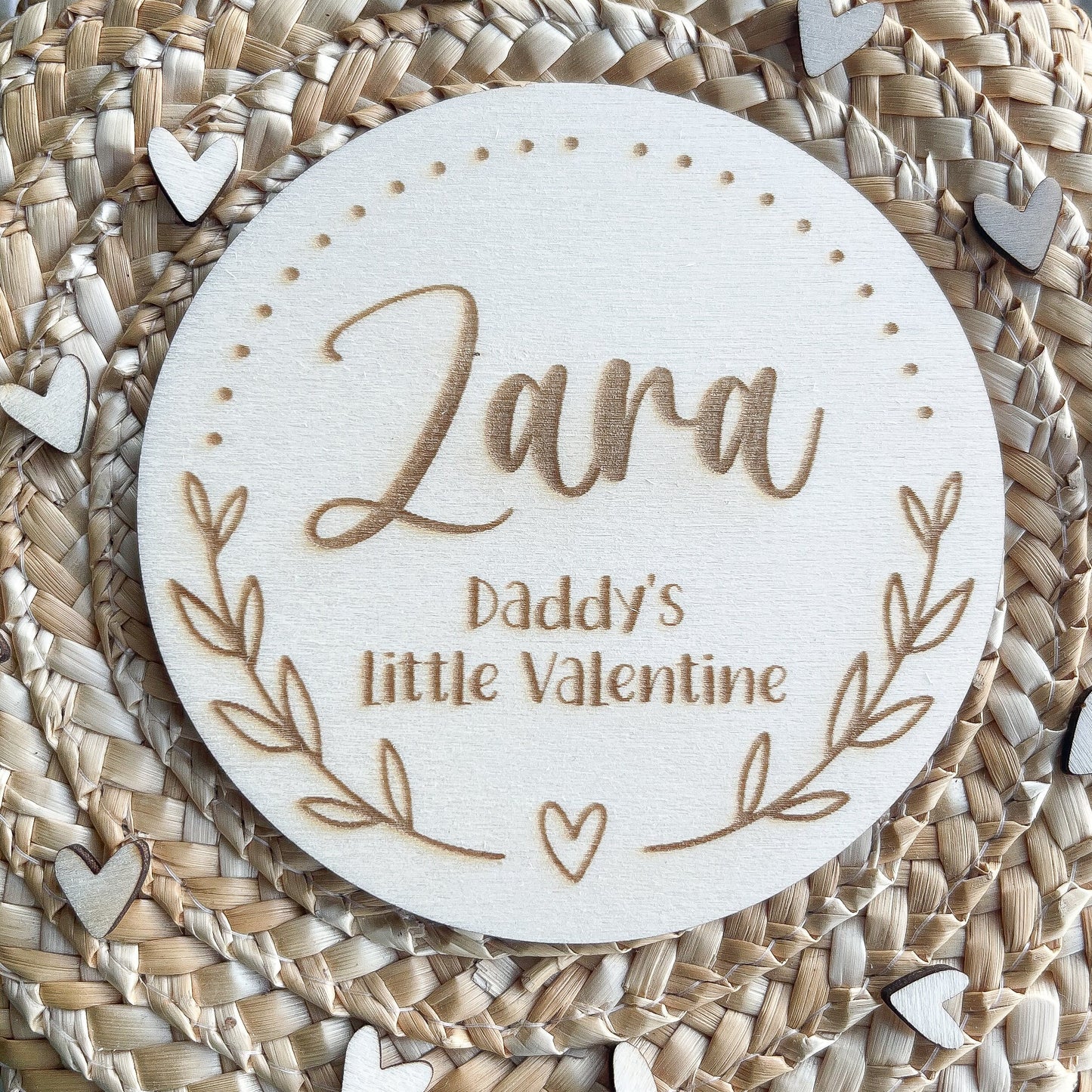 Our first Valentine's day together plaque | wooden couple heart | Daddy's Valentine | personalised 1st Valentines