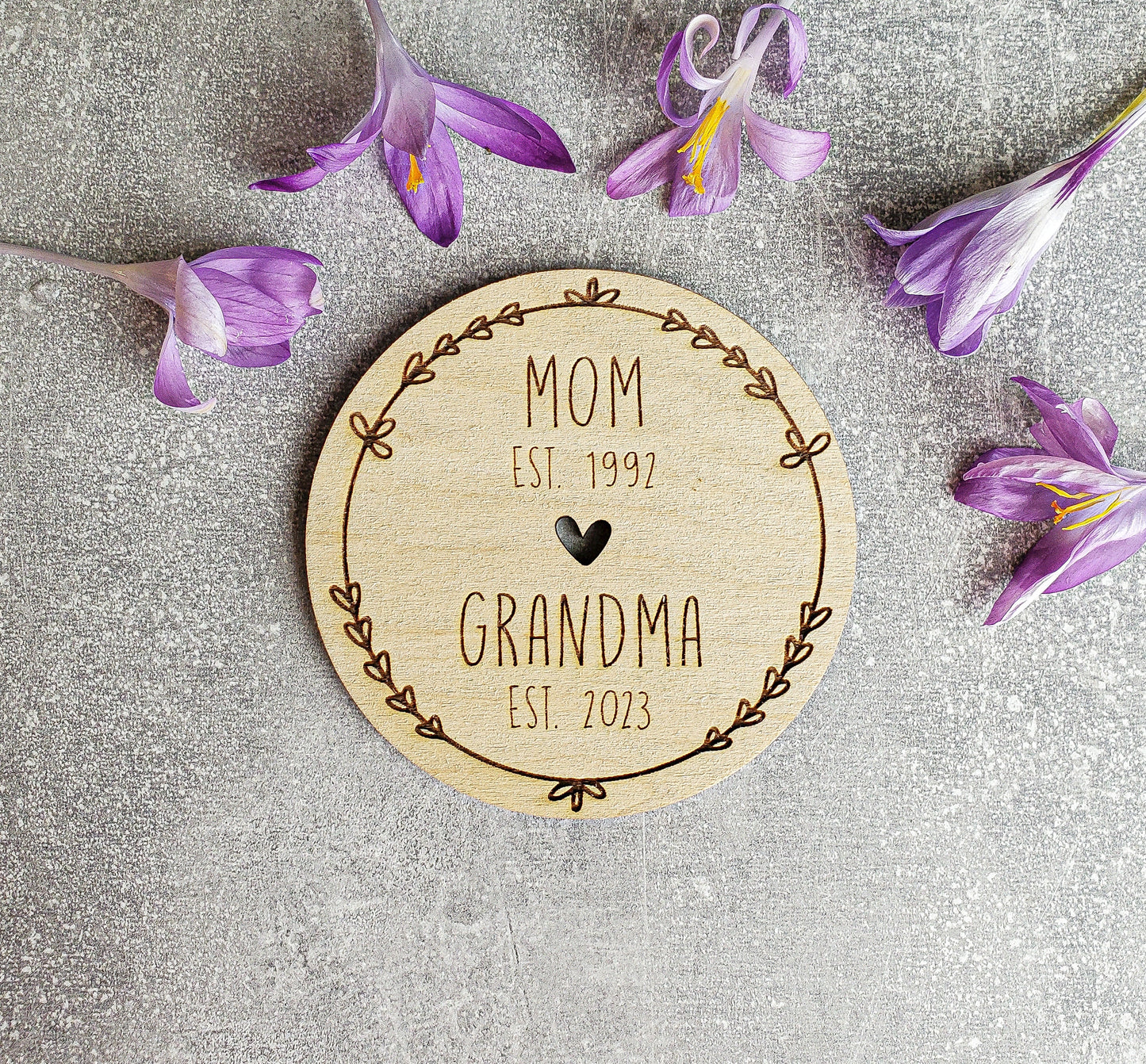 Mother's Day wooden plaque with a stand  For Mom Mum Her Nan Grandma Granny Custom Keepsake | Photography Social Media Prop  |