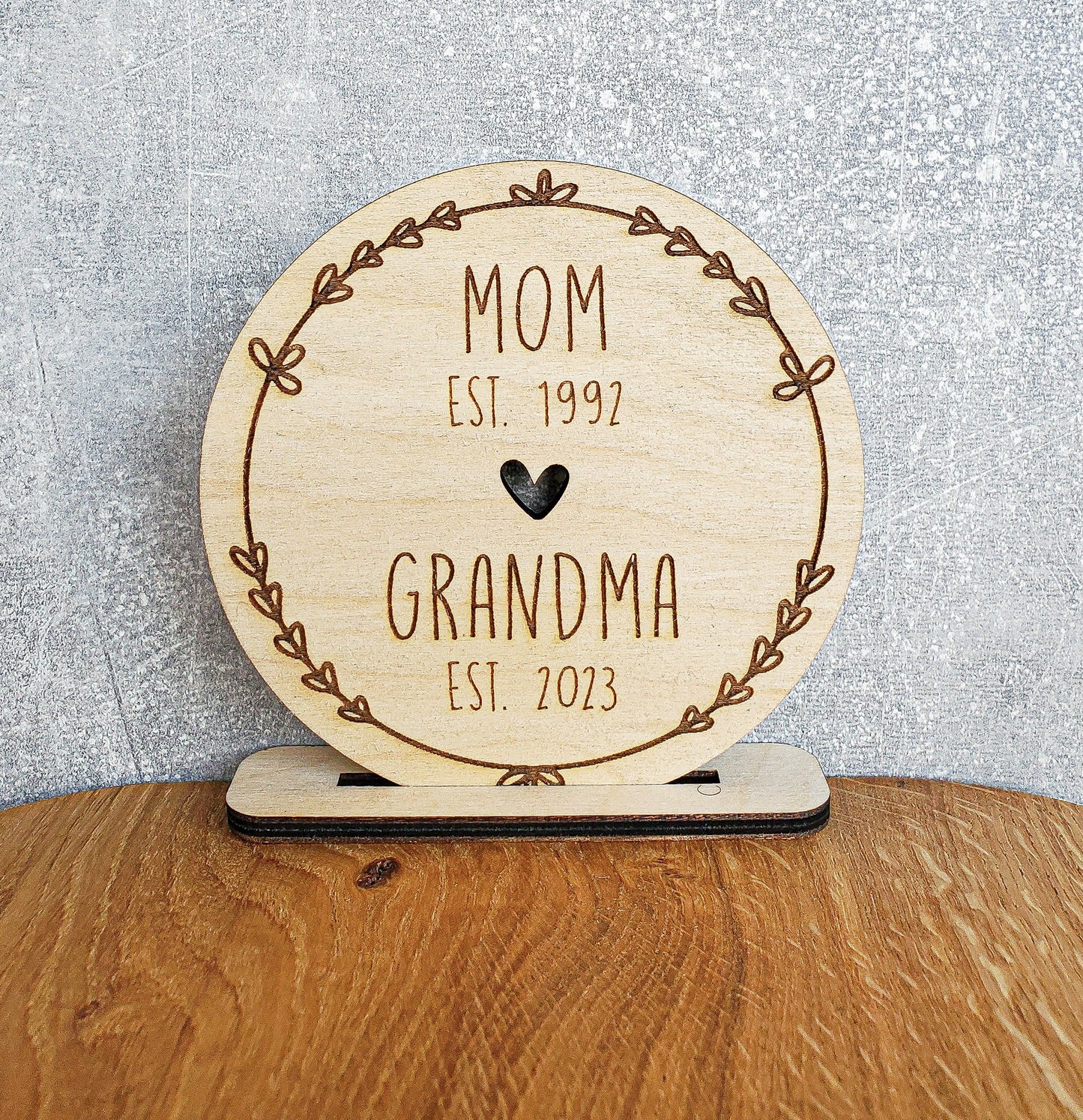 Mother's Day wooden plaque with a stand  For Mom Mum Her Nan Grandma Granny Custom Keepsake | Photography Social Media Prop  |